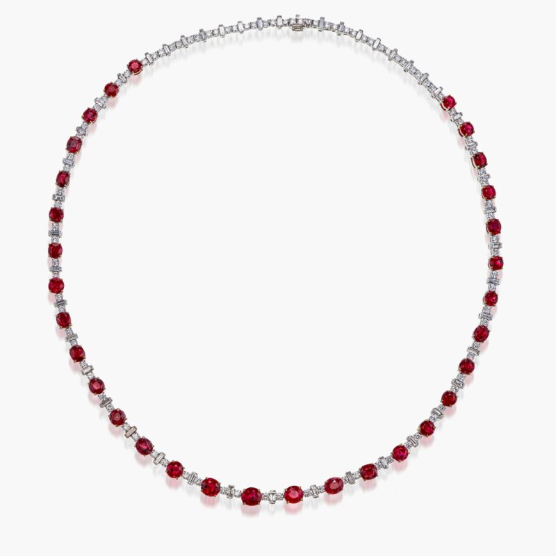 Ruby and Diamond Samsara Necklace