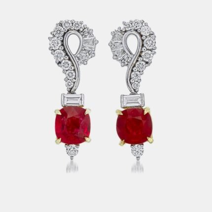 Paisley Natural Ruby Earrings