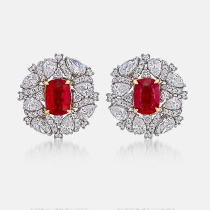Merlot Myanmar Ruby Earrings