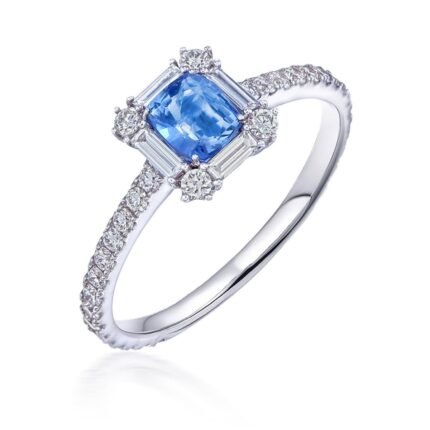 Kashmir Blue Sapphire Diamond Ring