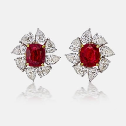ruby diamond earrings