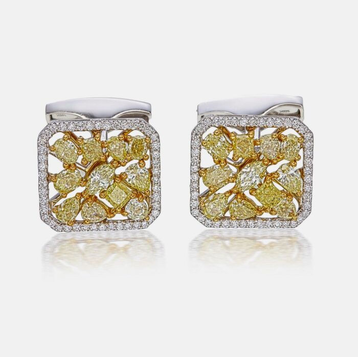 Yellow Diamond Cufflinks