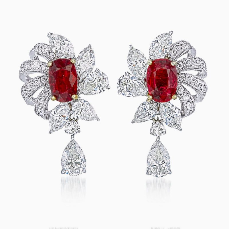 Bordeaux Ruby Gem Earrings