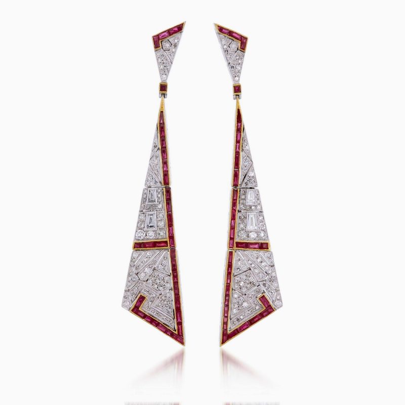 Avant Garde Ruby Earrings