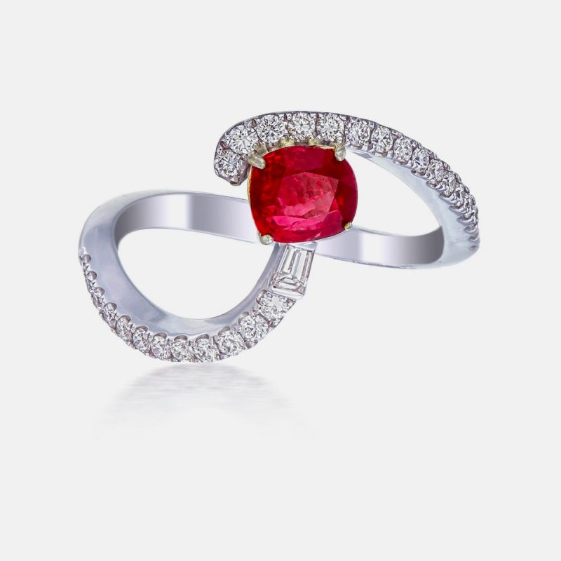 Pigeon Blood Burmese Ruby Ring