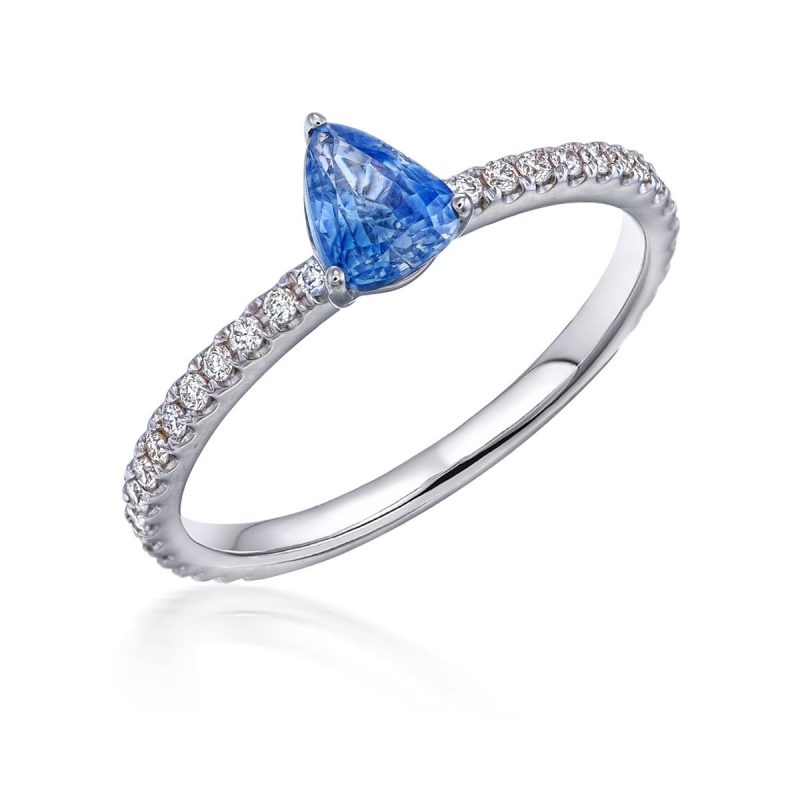 Blue Sapphire Diamond Ring